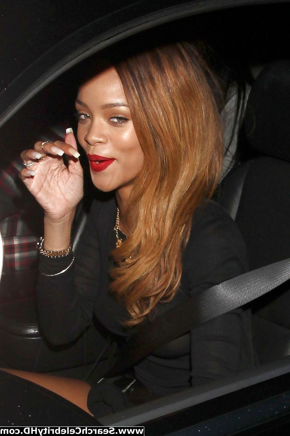 23P Rihanna - See-Through Braless Candids in Hollywood