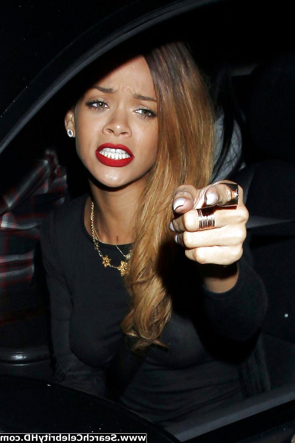 23P Rihanna - See-Through Braless Candids in Hollywood