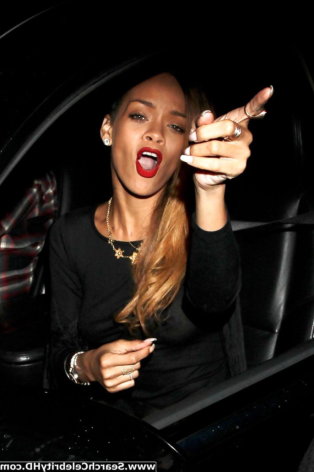 23P Rihanna - See-Through Braless Candids in Hollywood