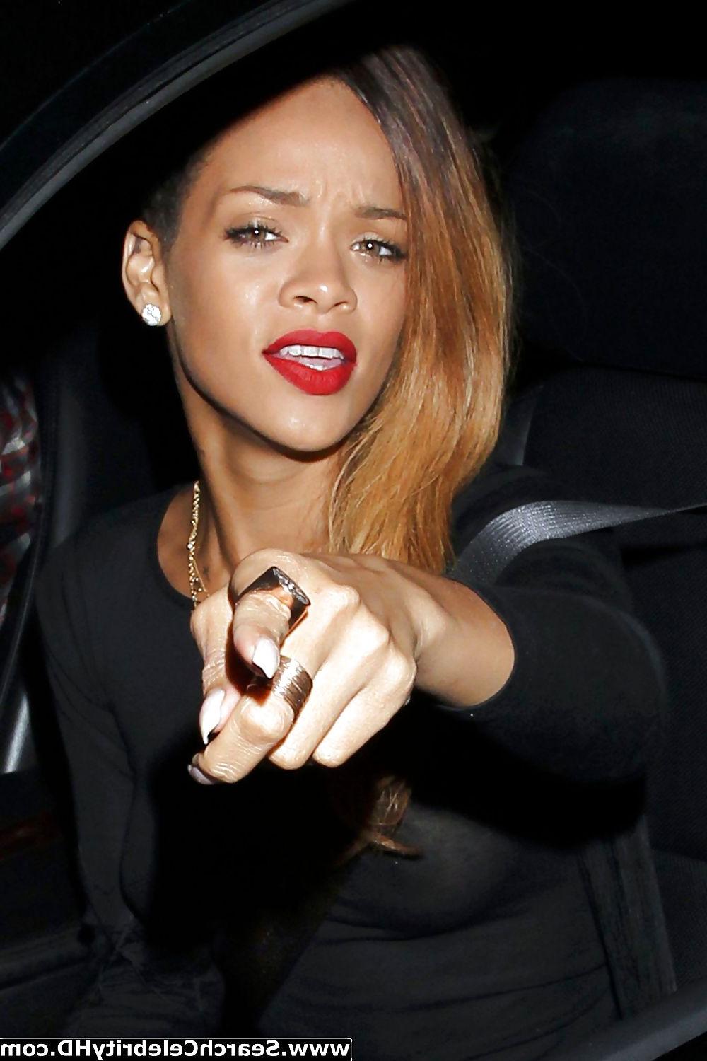 23P Rihanna - See-Through Braless Candids in Hollywood