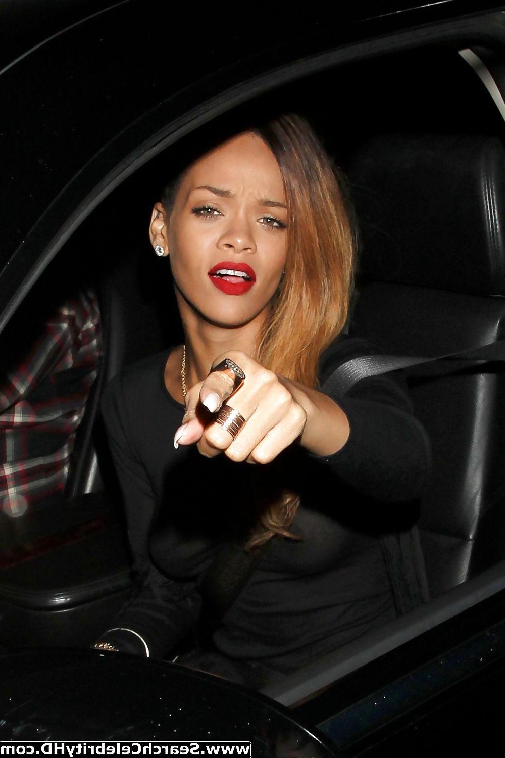23P Rihanna - See-Through Braless Candids in Hollywood