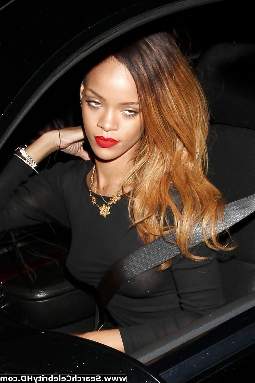 23P Rihanna - See-Through Braless Candids in Hollywood