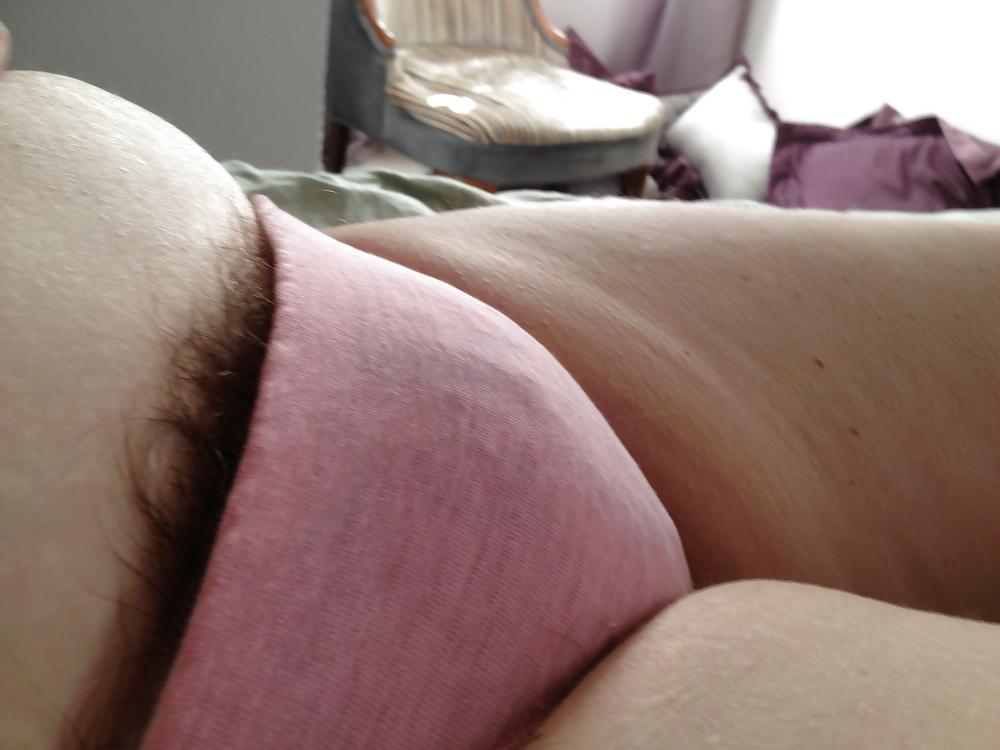 19P Her big titts, nipples & hairy pussy.