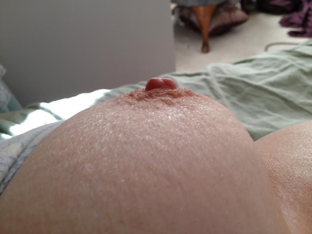 19P Her big titts, nipples & hairy pussy.