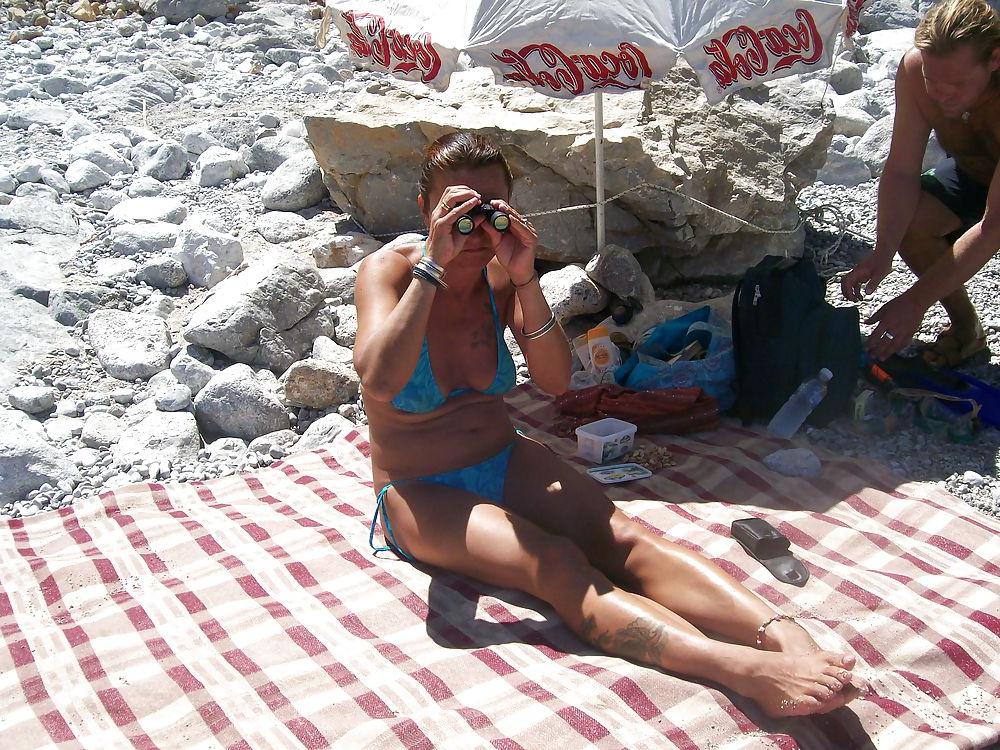 8P Wife at the beach.