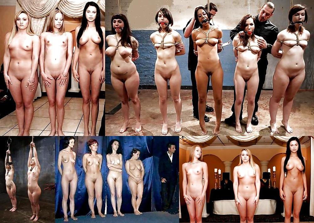 13P Women naked in groups for slave training