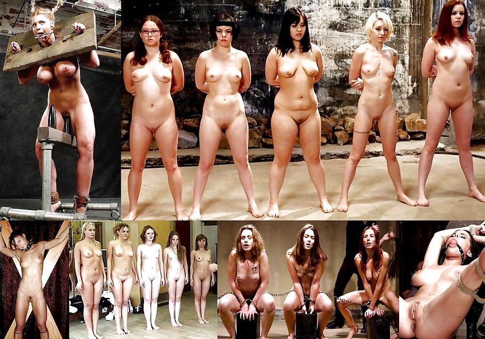 13P Women naked in groups for slave training