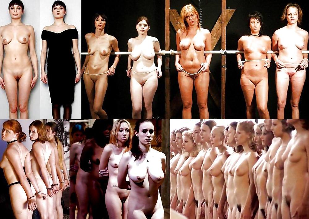13P Women naked in groups for slave training