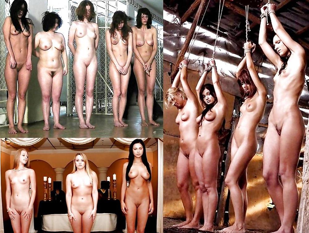 13P Women naked in groups for slave training