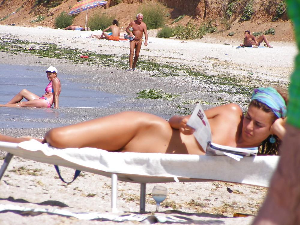 6P Nude on the beach