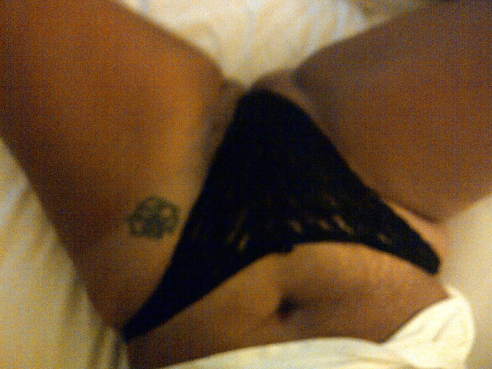 25P Hairy mile shows nice bush in and out of panties. Comment !!