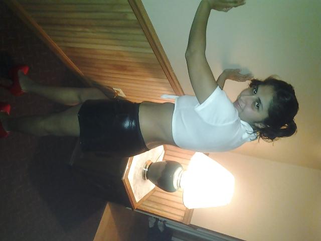 4P Leather schoolgirl for a night