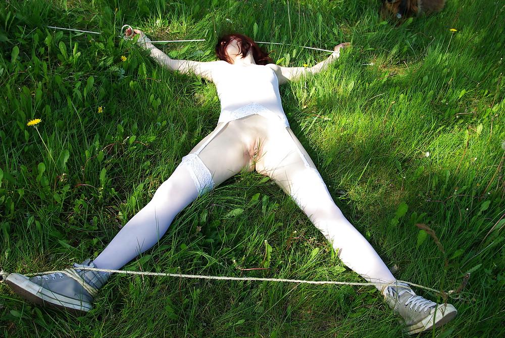 12P OUTDOORS public nudity flashing upskirt panties voyeur