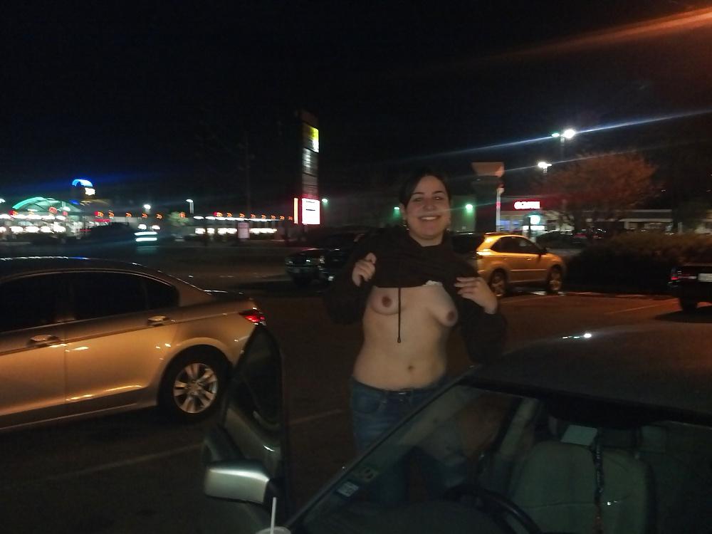 8P More of my slut flashing