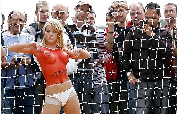 19P babes play beach soccer