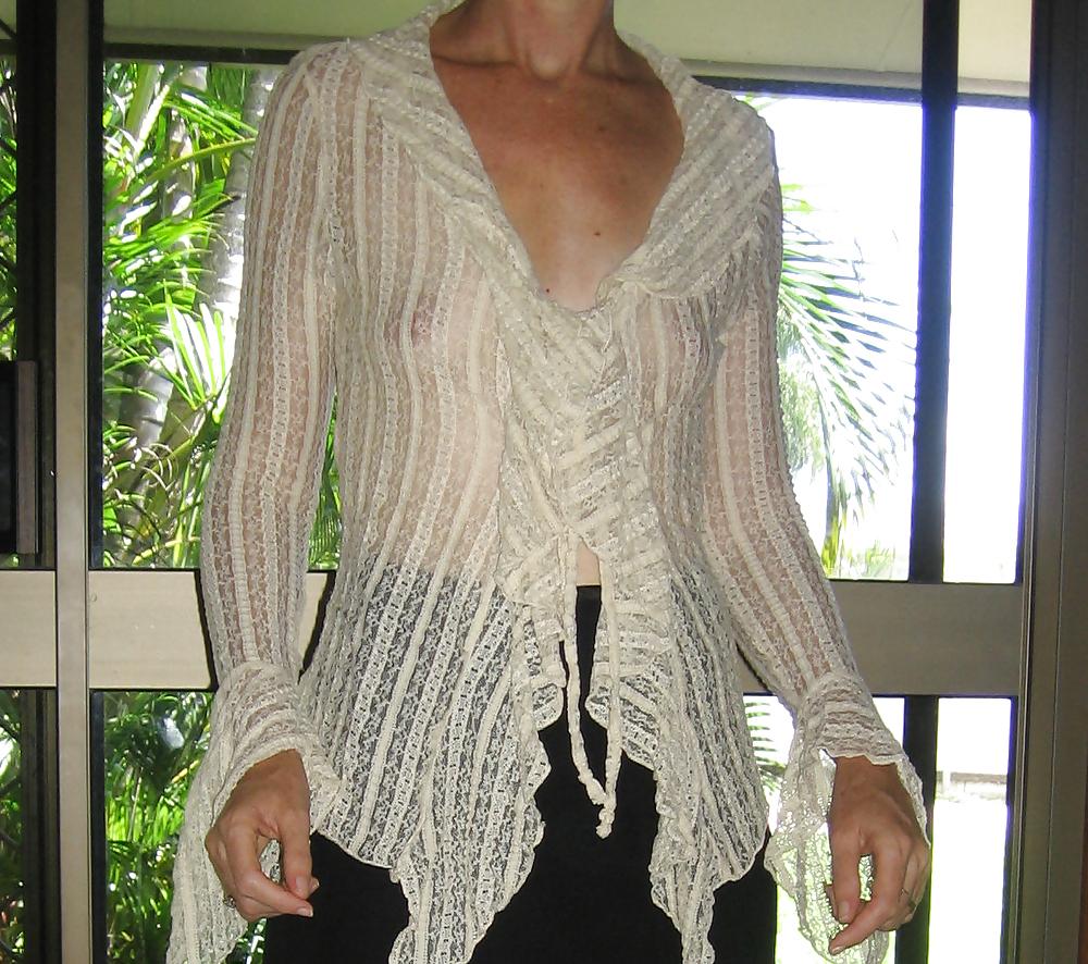 13P Redhead wife see through