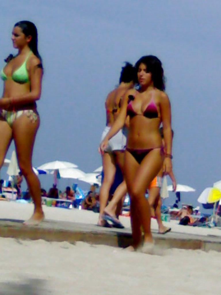 6P Spy bikini beach