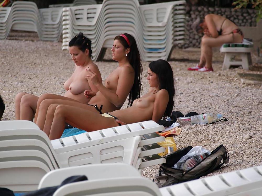 25P Hot Tits at the Beach 42