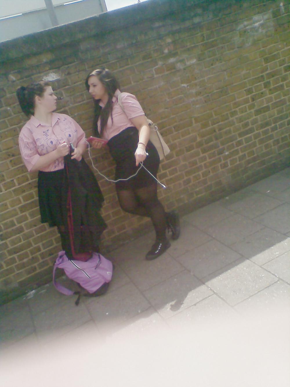 8P Schoolgirl with big ass in tight skirt
