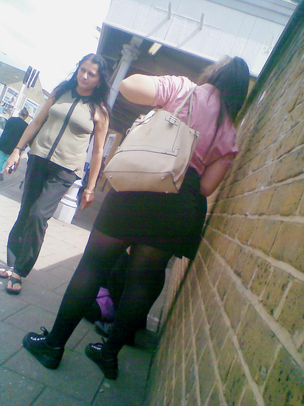 8P Schoolgirl with big ass in tight skirt