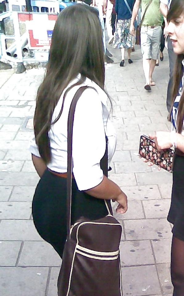8P Schoolgirl with big ass in tight skirt