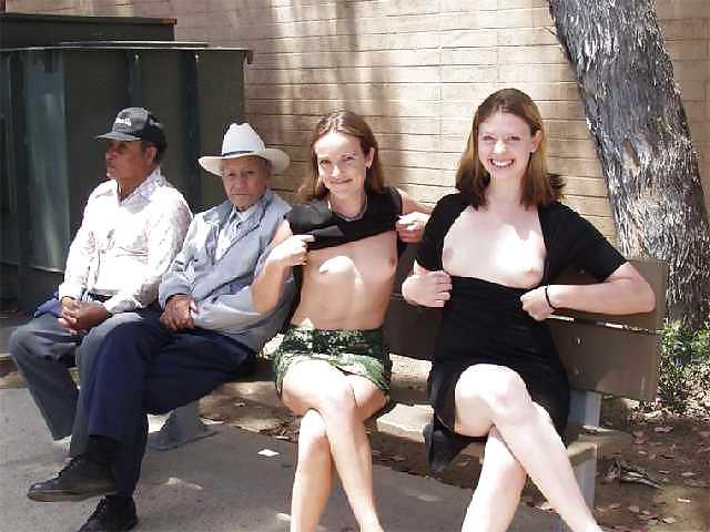 25P Public pussy flashing. Outdoor fanny.