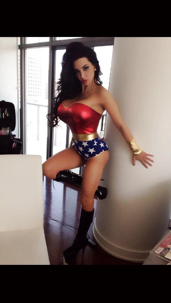 15P Amy: Fake Tit Wonder Woman!