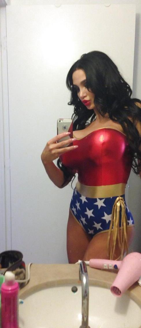 15P Amy: Fake Tit Wonder Woman!