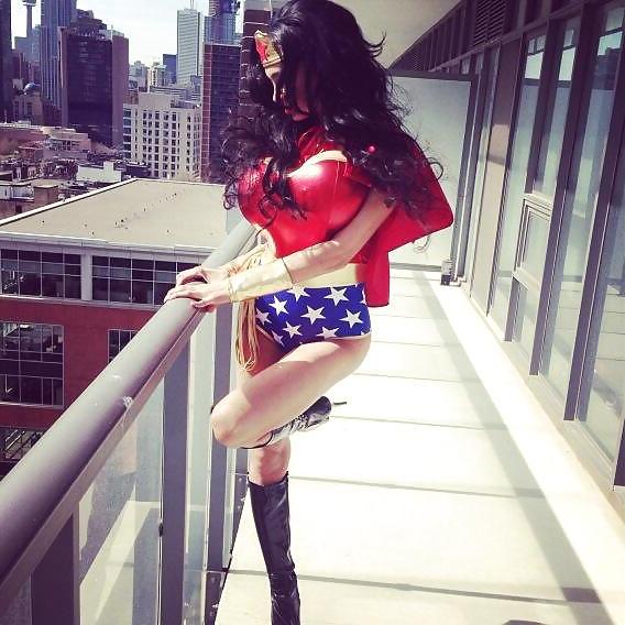 15P Amy: Fake Tit Wonder Woman!