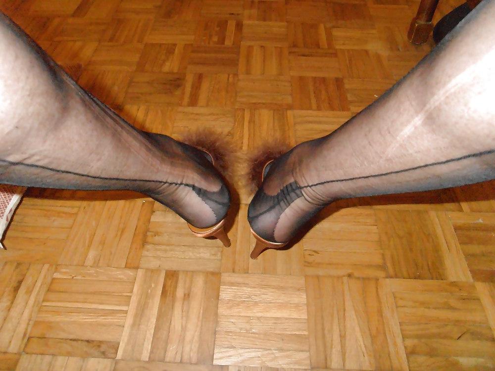 17P Black ff nylon stockings 