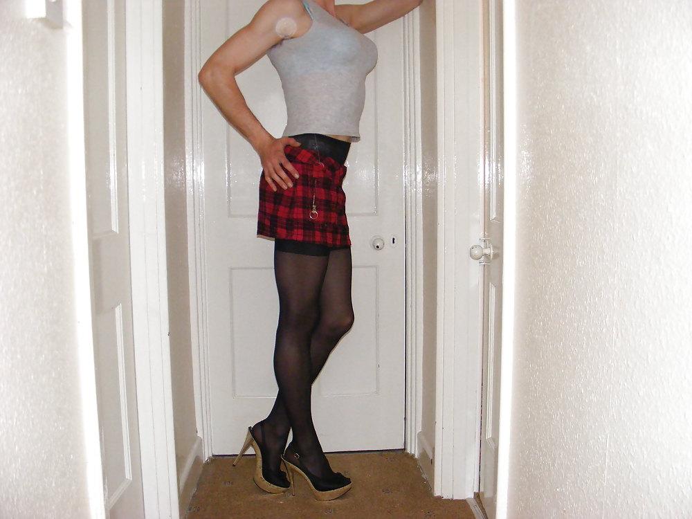 25P Doppeltes Nylon und High Heels