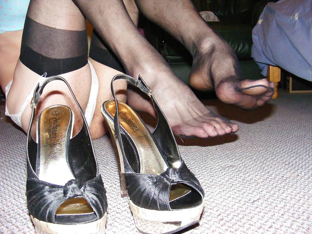 25P Doppeltes Nylon und High Heels