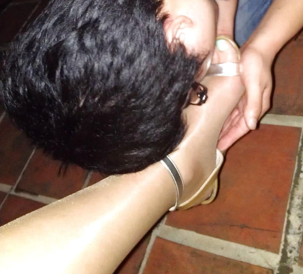 16P Worship my feet outside