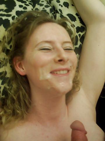 16P Facial on mature slim woman
