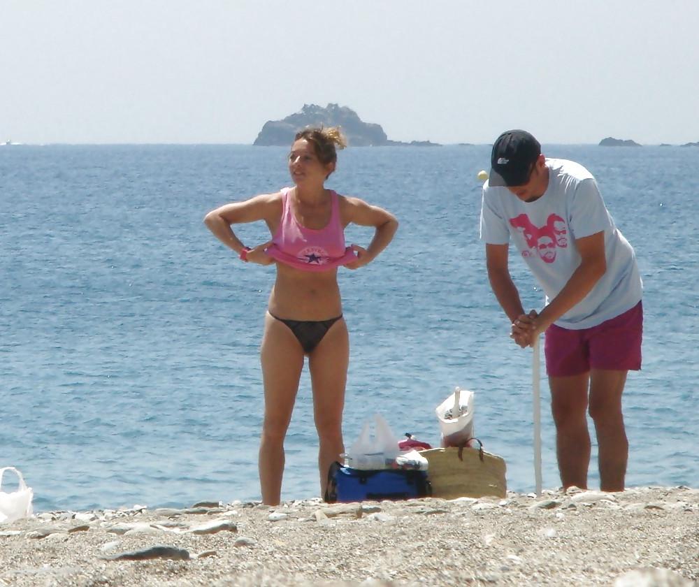 25P Beach stripping Getting nude at beach Undressing beach