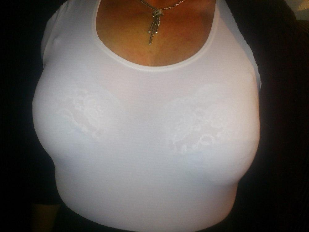 12P Wife in stockings and see through panties