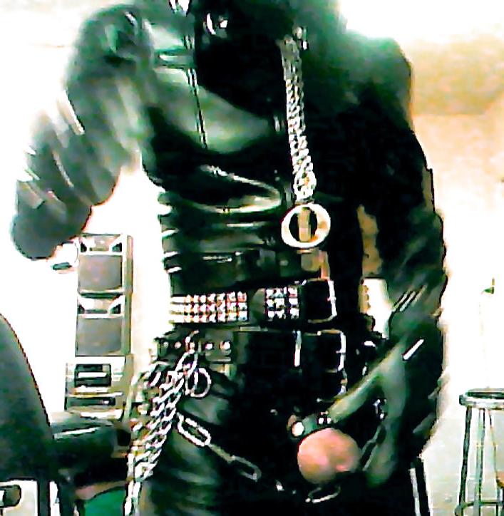 9P Leather Jerkoff Session 2