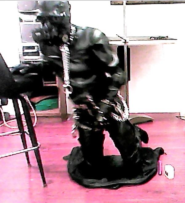 9P Leather Jerkoff Session 2