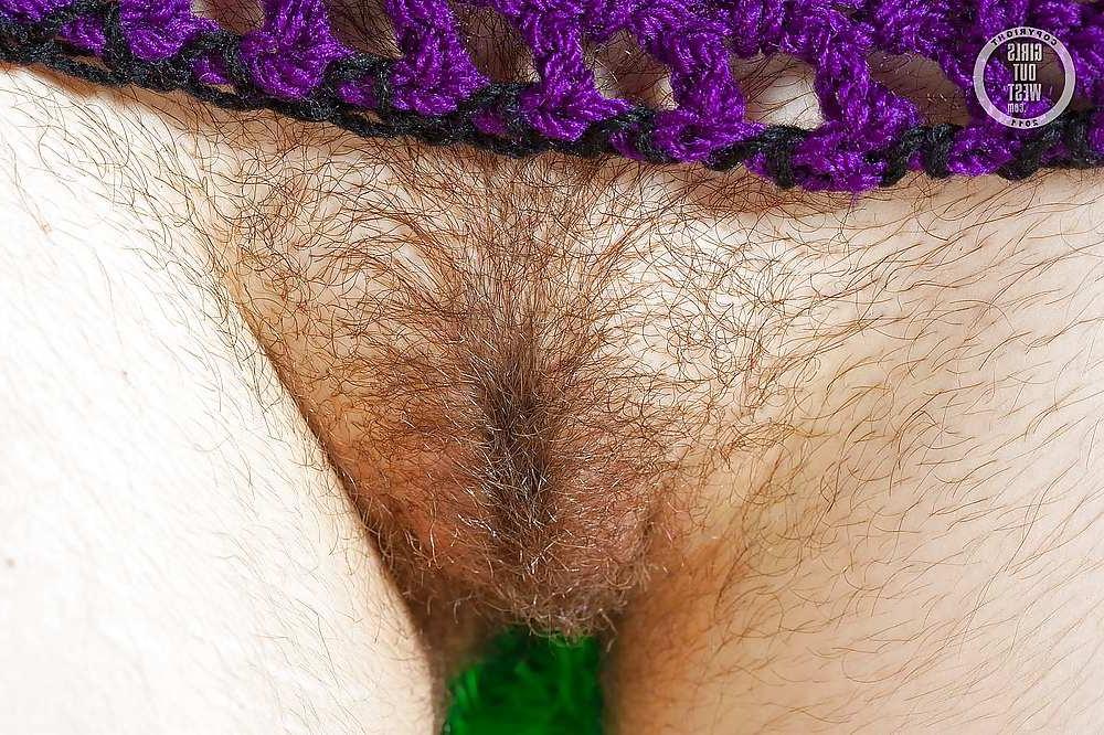 16P Sweet Rosie exposing her hairy pussy