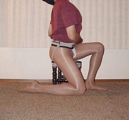 13P Sheer Caress Fitness Tights & jockstrap