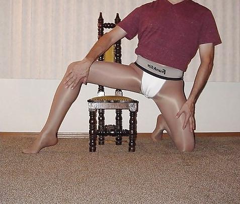13P Sheer Caress Fitness Tights & jockstrap