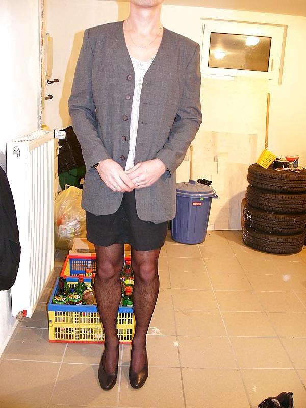 25P Getting horny in my wife's business outfit