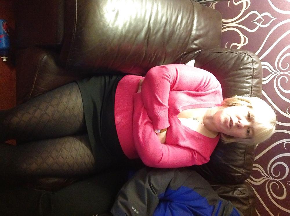 14P Helga shows her legs in sexy hot nylons