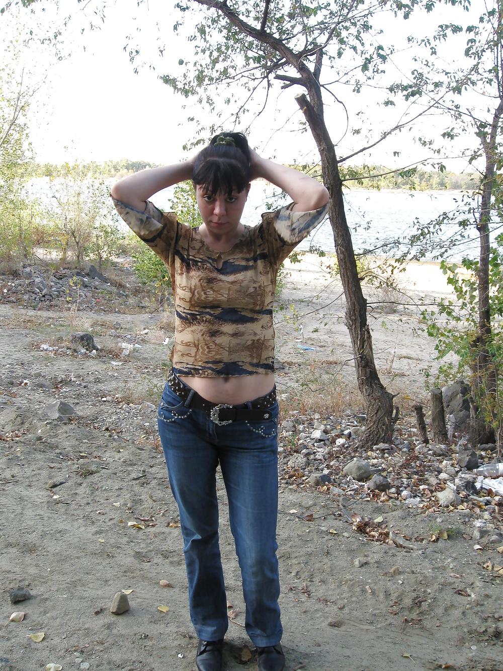 25P Lili naked on a public beach - 1