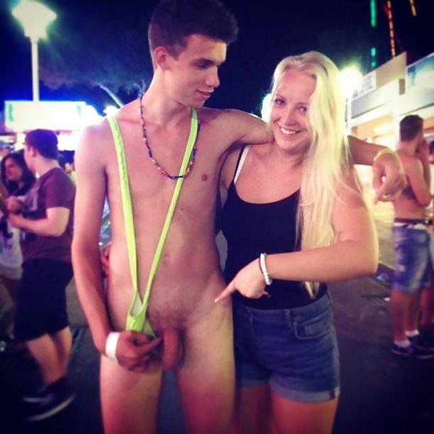 25P Girls posing next to a cock 