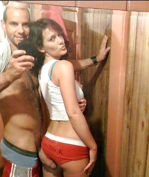 25P Girls posing next to a cock 