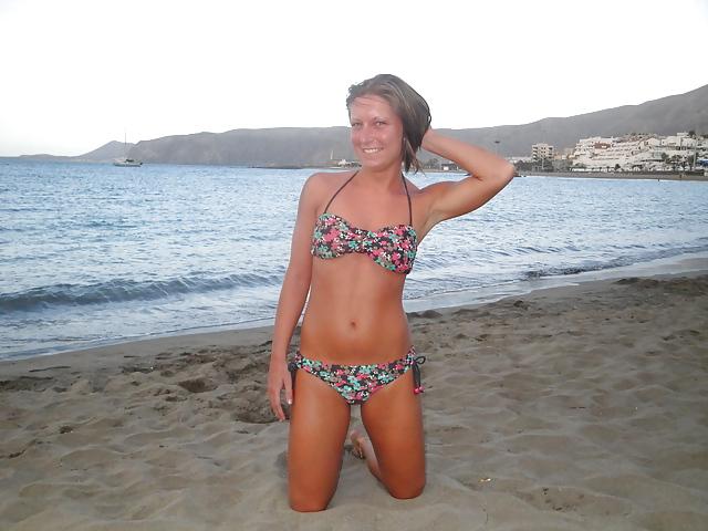 9P Bikini Babes at the beach need your cum