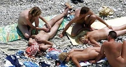 25P Nudist beach swingers 