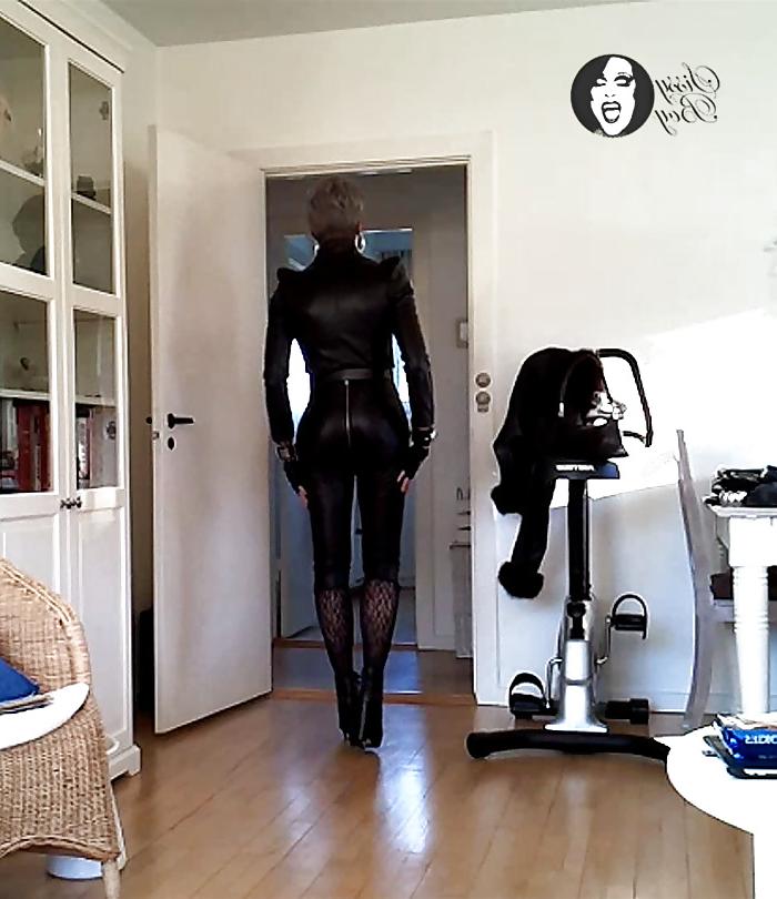 20P Sissy tight sexy leather