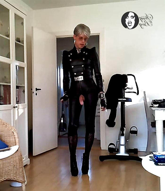 20P Sissy tight sexy leather